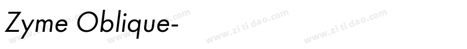 Zyme Oblique字体转换